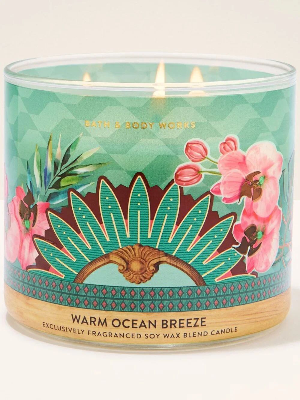 Bath & Body Works Warm Ocean Breeze 3 wick candle - new